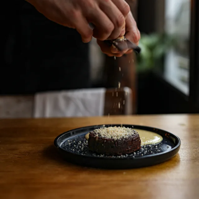 Dressage d’une assiette par le chef
